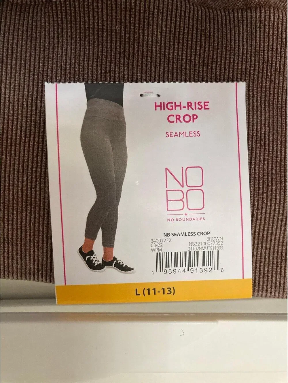 No Boundaries High Rise Crop Seamless brown leggings